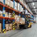 Dark Gray Heavy Duty Steel Pallet Racking Protectors - FLEX Right Angle