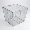 Square Wire Basket Litter Bin – 350 Litre, Galvanised Steel (view 2)