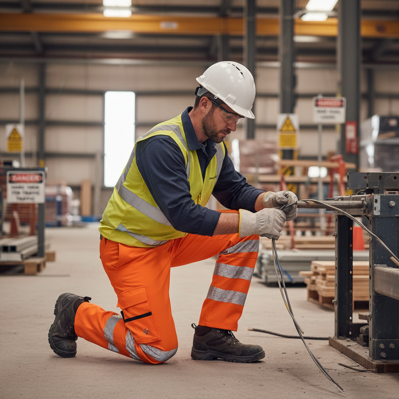 Dim Gray High-Performance Recyclable Hi-Vis Trousers - Orange