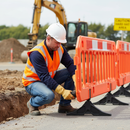 Light Gray Premium 2M Vision Pedestrian Barrier with High Visibility Design
