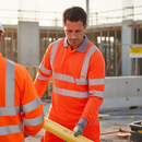 Rosy Brown Long Sleeve High-Visibility Polo Shirt - Red for Safety and Comfort