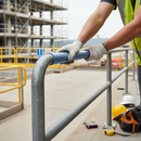 Light Gray Premium GRP Handrail Capping for Top Rail Installation on Gripatex Square Tubes - High-Quality Professional Grade for Industrial and Commercial App...