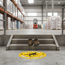 Dark Gray Premium Attention Watch Your Step Floor Sign - Slip Resistant Vinyl