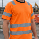 Class 2 High-Visibility Crew Neck T-Shirt - Hi-Vis Orange (view 2)