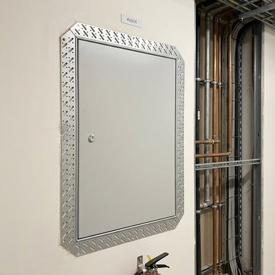 2hr Fire Rated Metal Single Riser Door - Beaded Frame