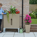 Light Slate Gray Premium Slimline 280 Litre Water Butt Planter with Tap