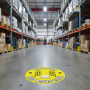 Light Slate Gray Premium Keep Aisles Clear Floor Sign - Slip Resistant Vinyl