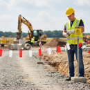 Light Gray Premium Warning Bunting 26M/85ft - Red and White Safety Barrier
