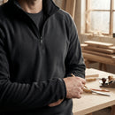Black Low-Shedding Half Zip Fleece Pullover