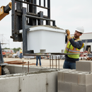 Light Gray 300 Litre Premium Top & Base Lift Fork Lift Mortar Tub - White