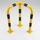 1200 x 600 x 600mm steel corner protection guard, yellow (view 2)