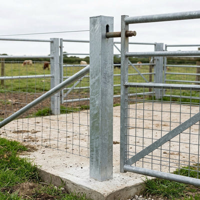 Galvanised Square Post 100mm x 100mm for 1143mm Gate