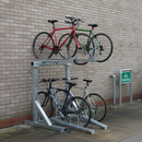 Slate Gray Double Stack Cycle Rack - Space-Saving Bicycle Storage Solution