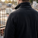 Low-Shedding Fleece Work Jacket with Raglan Sleeves - Black