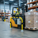 Light Slate Gray Heavy Duty Warehouse Protection Barrier - 50 mm Tube Diameter