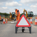 Gray Premium Red/White 750mm Q-Sign for Effective Signage Solutions