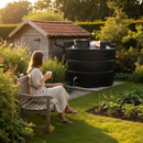 Dark Slate Gray Large 10,000 Litre Non-Potable Cylindrical Storage Water Tank