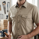 Khaki Breathable Short Sleeve Cooling Work Shirt