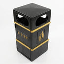 Square Closed Top Litter Bin 84L – Glass Fibre Composite (view 2)