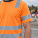 Class 2 High Visibility Short Sleeve Top - Hi-Vis Orange (view 2)