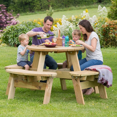 Round Picnic Table - Ideal for Outdoor Dining