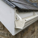 Moulded Ogee Gutter Side Rafter Bracket 125 x 100mm — RAL 9010 (in use)