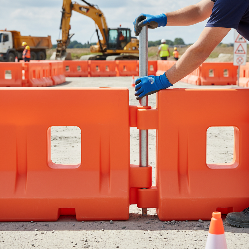 Chocolate Heavy Duty Safety Barrier Connection Pin for Secure Interlocking