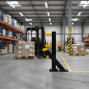 Light Slate Gray Premium Impact Protection Railing System Hybrid - 1000mm End Post