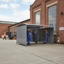Rosy Brown Premium Multi-Use Shelter with Galvanised Clad - Extension Bays