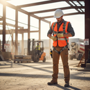 Rosy Brown Premium Hi-Vis Mesh Vest - Orange for Enhanced Visibility