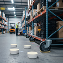 Premium 44mm Almond Rubber Non-Slip Castor Cups for Floor Protection - Set of 4 - High-Quality Professional Grade for Industrial and Commercial App...