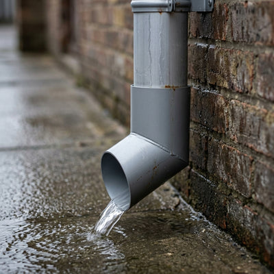 76mm Diameter Flush Joint Aluminium Downpipe Shoe