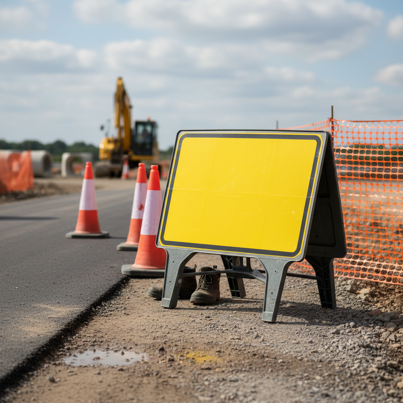 Rosy Brown Premium Yellow 1050x750mm Sign for Effective Messaging