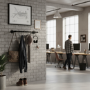 Premium Wall Mounted Industrial Pipe Style Coat Rack with 6 Durable Hooks for Kitchen Organization