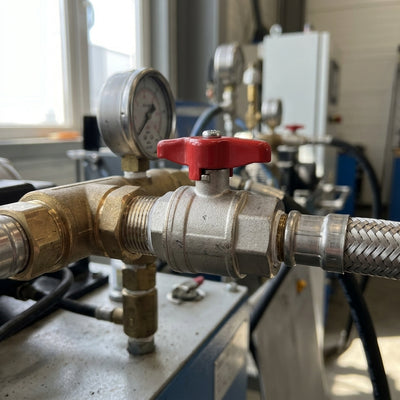 3/8" BSP Male x Female Brass Ball Valve, 32 Bar, 41mm