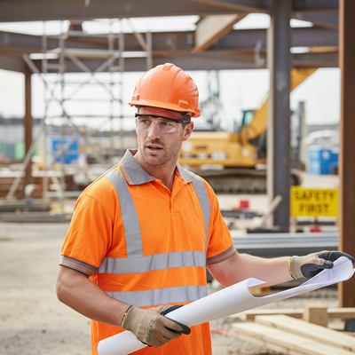 Professional Hi-Visibility Short Sleeved Polo Shirt - Orange