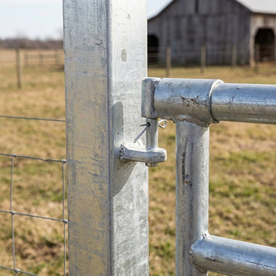 Galvanised 4" x 4" Square Hang Post for 45" Gates