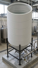 3650L cone tank 60° open top with full drainage – polyethylene