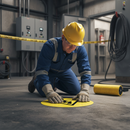 Dark Slate Gray Premium Electrical Danger Floor Sign - Slip Resistant Safety Signage