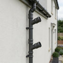 63mm Diameter Traditional Downpipe Branches 92.5° & 112.5° — RAL 7022 / 112.5 Degrees (in use)