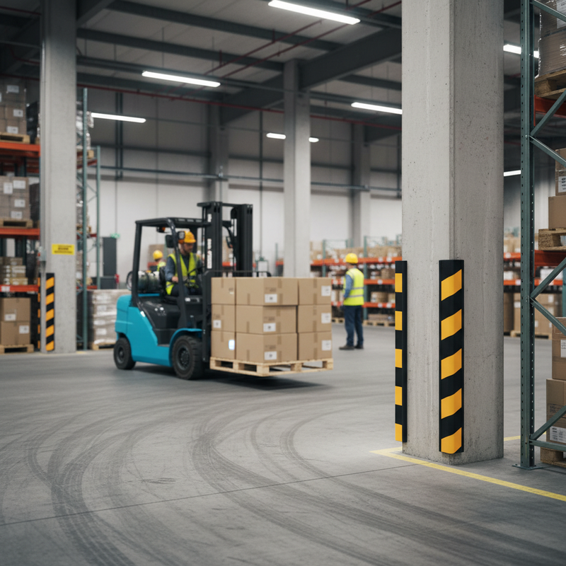 Slate Gray Premium Rubber Corner Impact Protector for Safety