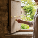 Premium Extended Length Brass Cabin Hook 300mm for Secure Door Closure and Traditional Hardware Design