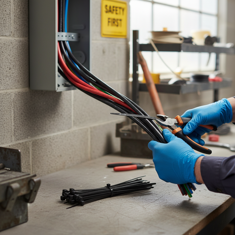 Light Slate Gray Heavy Duty Nylon Cable Ties 370mm x 7.6mm (Pack of 100)