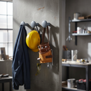 Premium Set of 3 Decorative Grey Wood Wall Mounted Hooks for Stylish Organization