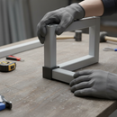 Slate Gray Premium PVC 3 Way Flat Corner Connector for Square Tubing - 23.5mm