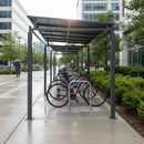 Dark Slate Gray Premium Bike Shelter Extension Bay with Galvanised Roof - Flexible Coverage