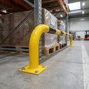 350 x 2000mm steel collision protection guard yellow black
