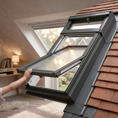 Centre Pivot Roof Window 550x780mm Obscure Glazing