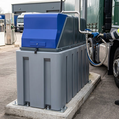 1350 Litre AdBlue Bunded Storage Tank with Lockable Cabinet