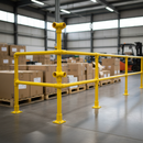 Light Slate Gray Premium Ready-Made Corner Post with Fixed Clamps for Easy Installation, 1100mm Height with 550mm Horizontal Rail Centres